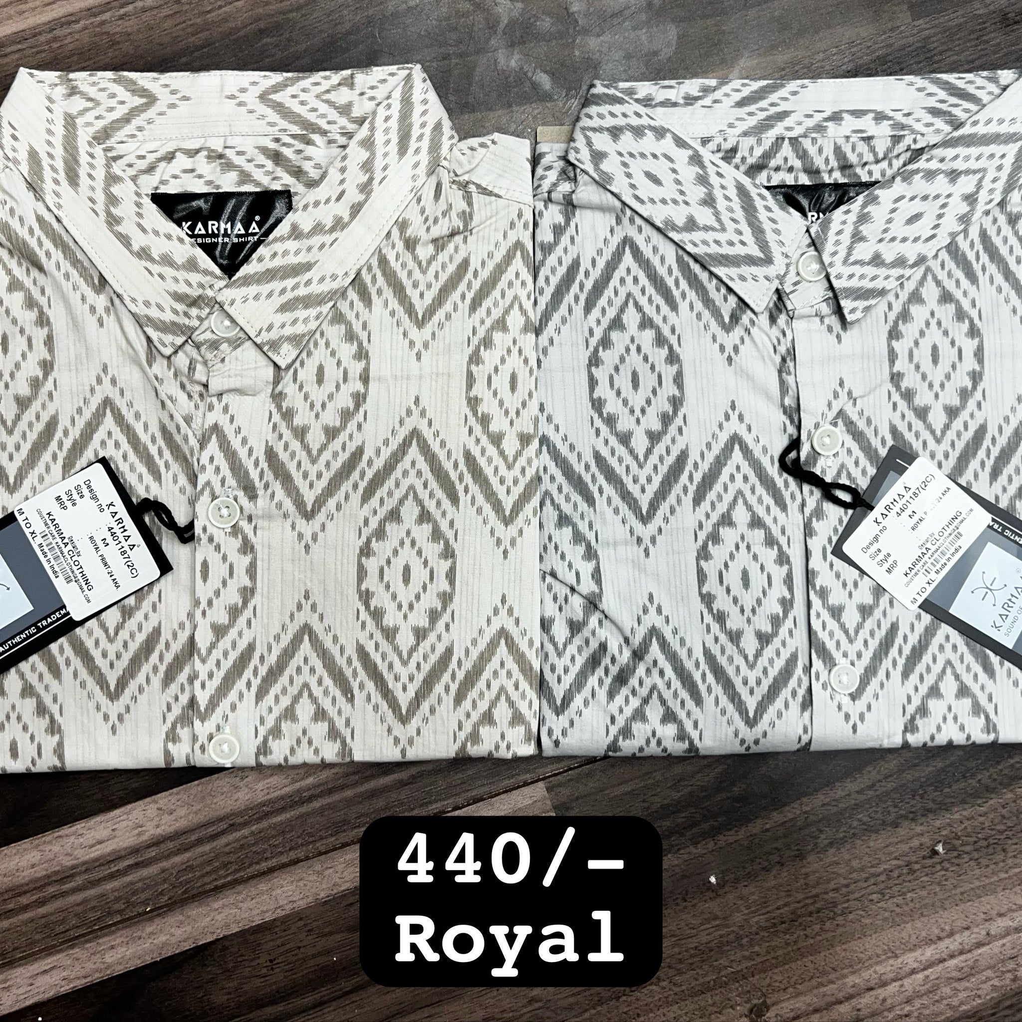 Karmaa Digital Printed Premium Shirts SET OF 4PCS @Rs. 440/each.