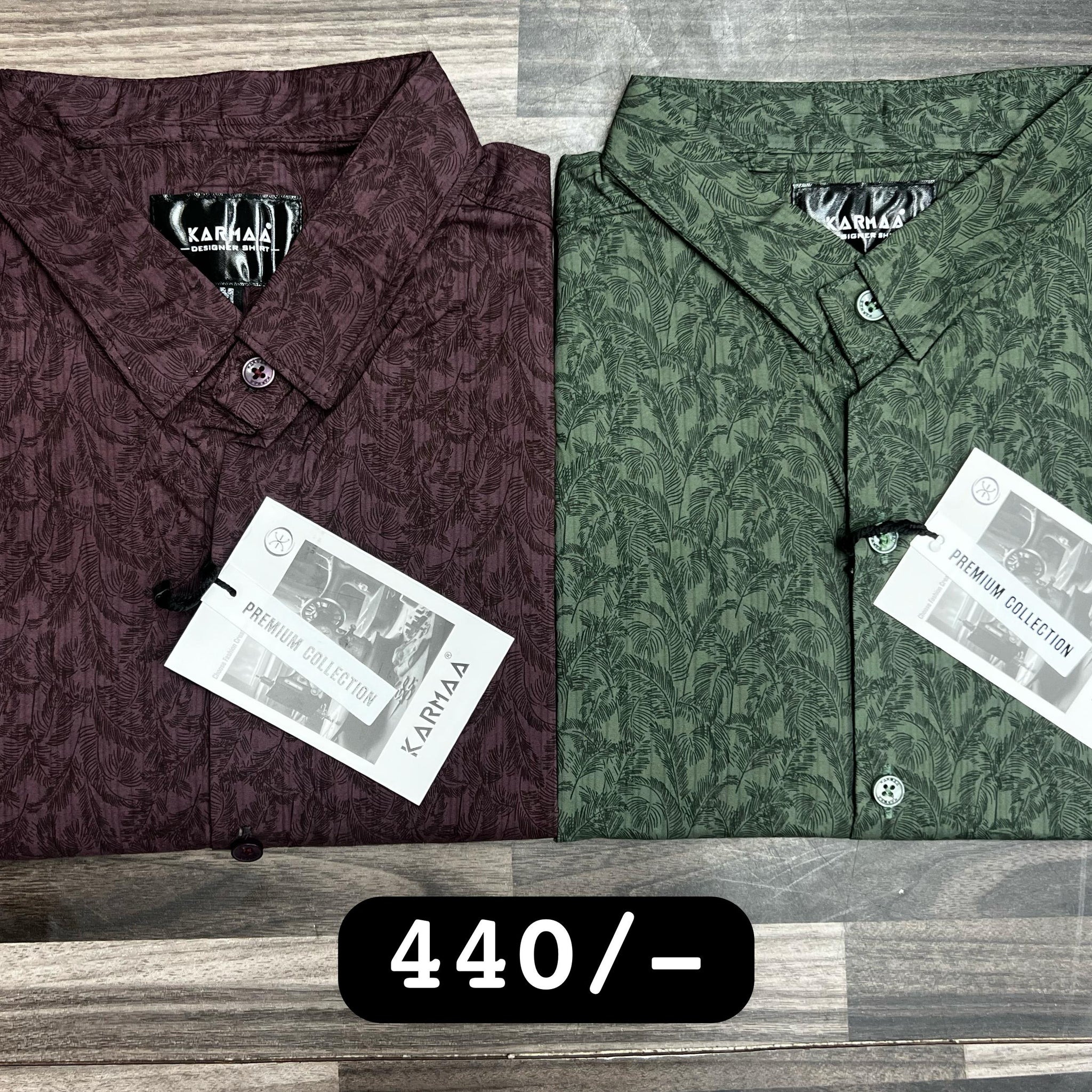 Karmaa Digital Printed Premium Shirts SET OF 4PCS @Rs. 440/each.