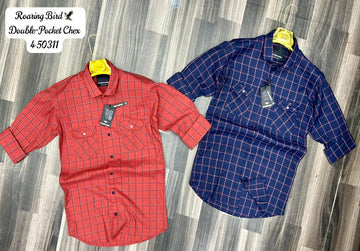 RB Double Pocket Shirts Set of 3pcs @ ₹430/- each.