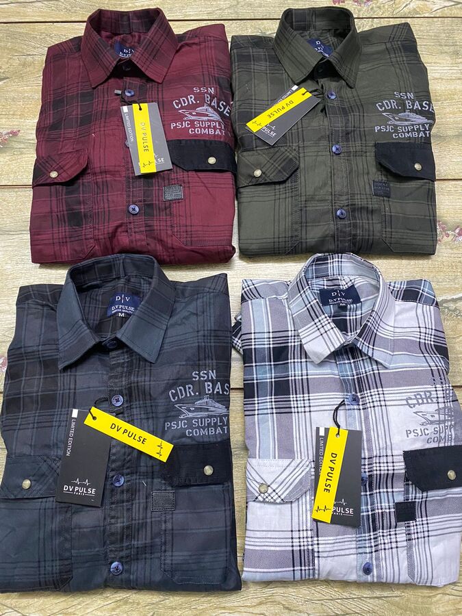 DV  Pulse Patch Checks Shirt Set of 3 pcs @ Rs. 425/- each.